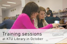 Training sessions at KTU Library on October