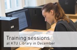 Training sessions at KTU Library in December