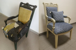Exhibition of restored furniture created by MIDF students