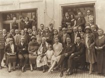Lithuanian group at the Paris mission, 1926, P. Klimas sitting second from the left