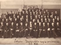 Research staff of the University of Lithuania, 1923 J. Tumas in the second row, 8th from the right