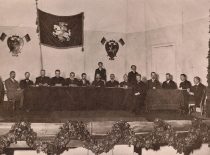 Lithuanian Conference Presidium and Secretariat. Vilnius, 21 September 1917. Bizauskas, K. Šaulys, J. Staugaitis, J. Basanavičius, S. Kairys, A. Smetona, J. Vileišis, J. Vileišis, P. Dogelis, J. Paknys, J. Šaulys, J. Šaulys, M. Biržiška, J. Stankevičius, P. Klimas