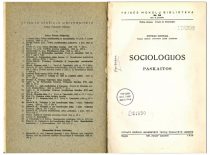 Leonas, P. Lectures in Sociology. Kaunas: VDU Faculty of Law, 1939.