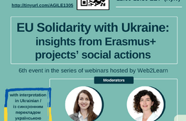 Online event for Ukraine „EU solidarity with Ukraine: Insights from Erasmus+ projects’ social actions“