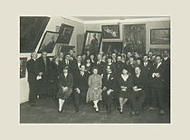 Ekonominės karių bendrovės fotostudija. Latvian guests at the art exhibition in Kaunas