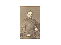 "Strauss &amp; Co". Poet and priest Silvestras Gimžauskas. Circa 1875.